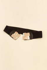 Geometric Buckle Elastic Wide Belt - 808Lush