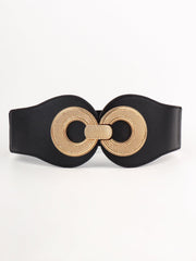 Alloy Buckle Elastic PU Belt - 808Lush