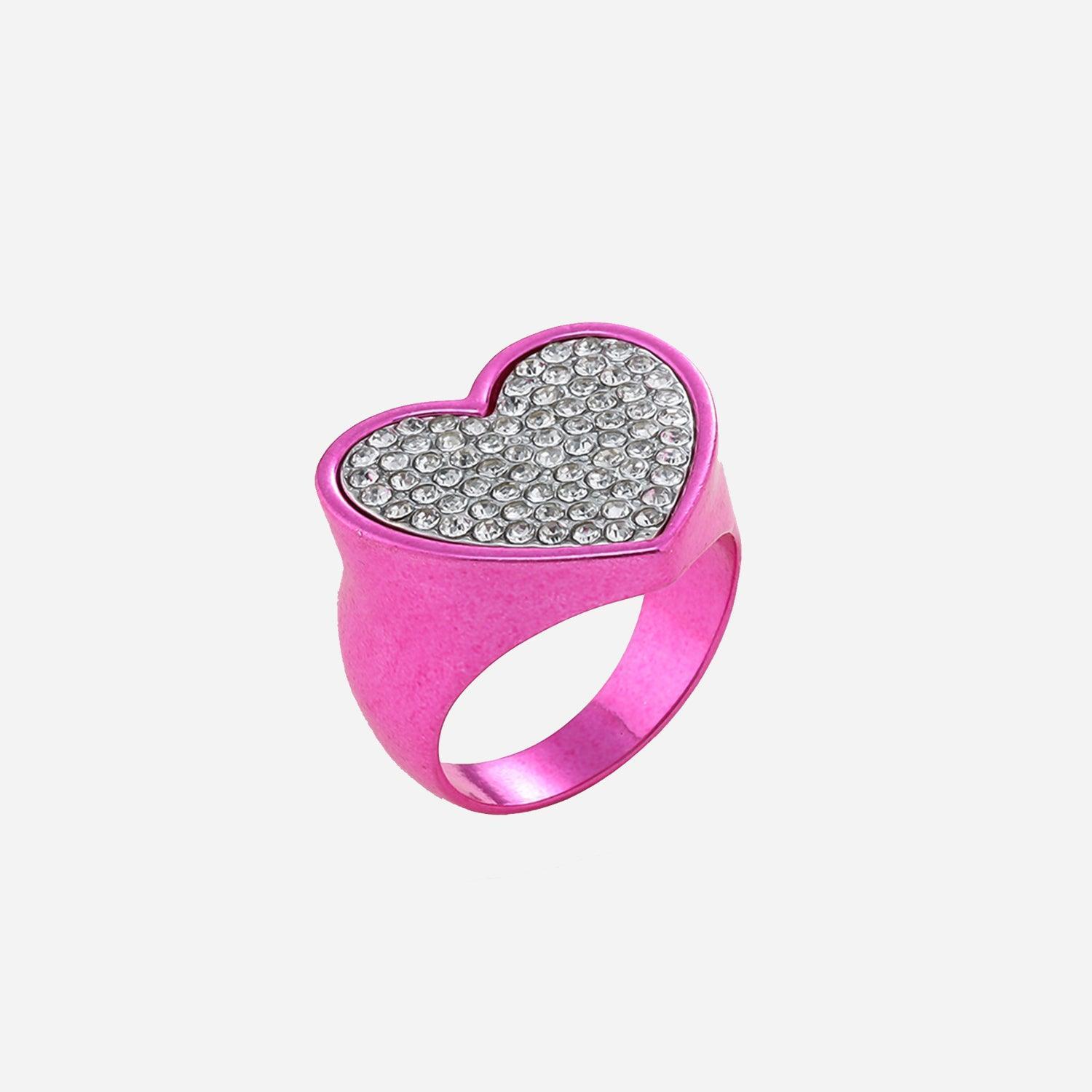 Geometric Glass Stone Alloy Ring - 808Lush