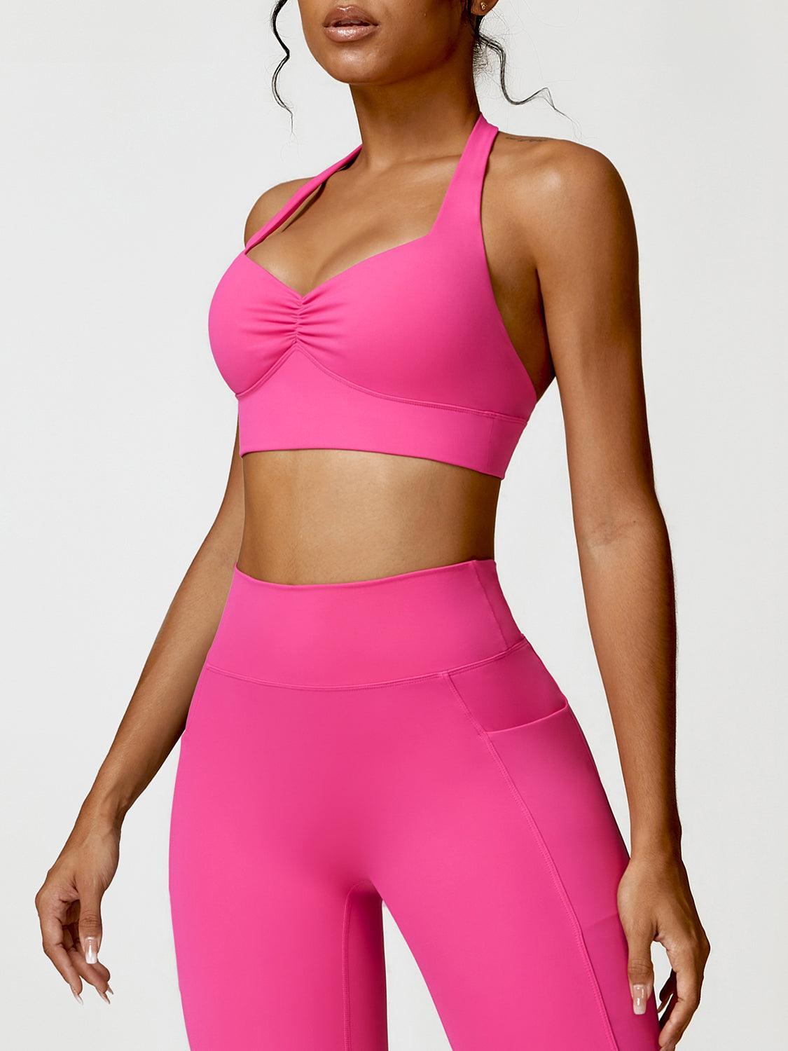 Halter Neck Active Bra - 808Lush