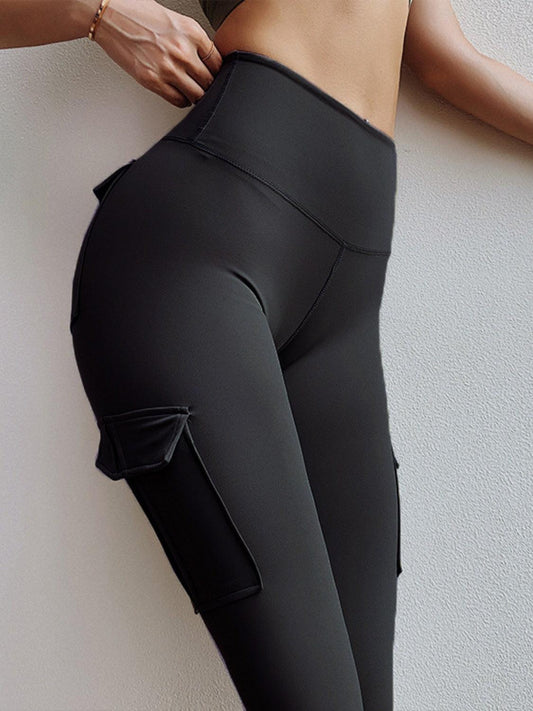 High Waist Active Pants with Pockets - 808Lush