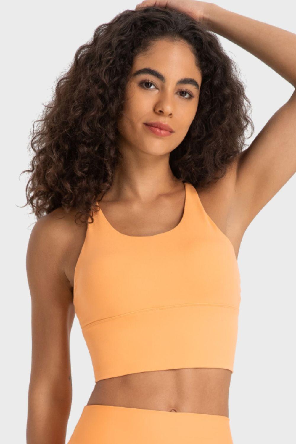 Crisscross Back Ladder Detail Sports Bra - 808Lush