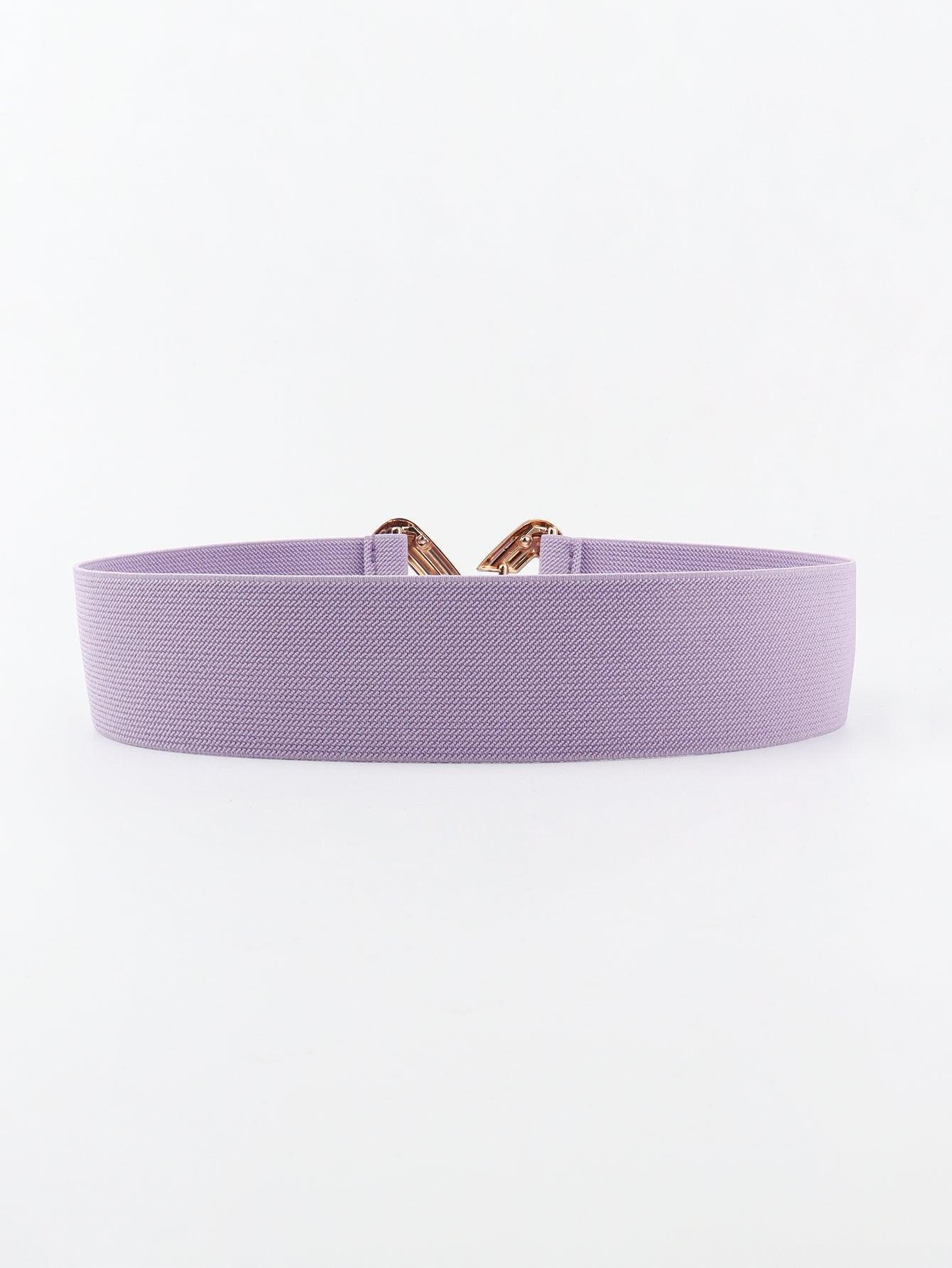 Geometric Buckle Elastic Wide Belt - 808Lush