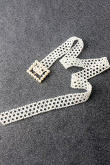 Alloy Buckle Pearl Belt - 808Lush