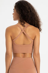 Crisscross Back V-Neck Sports Bra - 808Lush