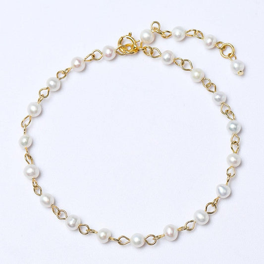 925 Sterling Silver Pearl Bracelet - 808Lush