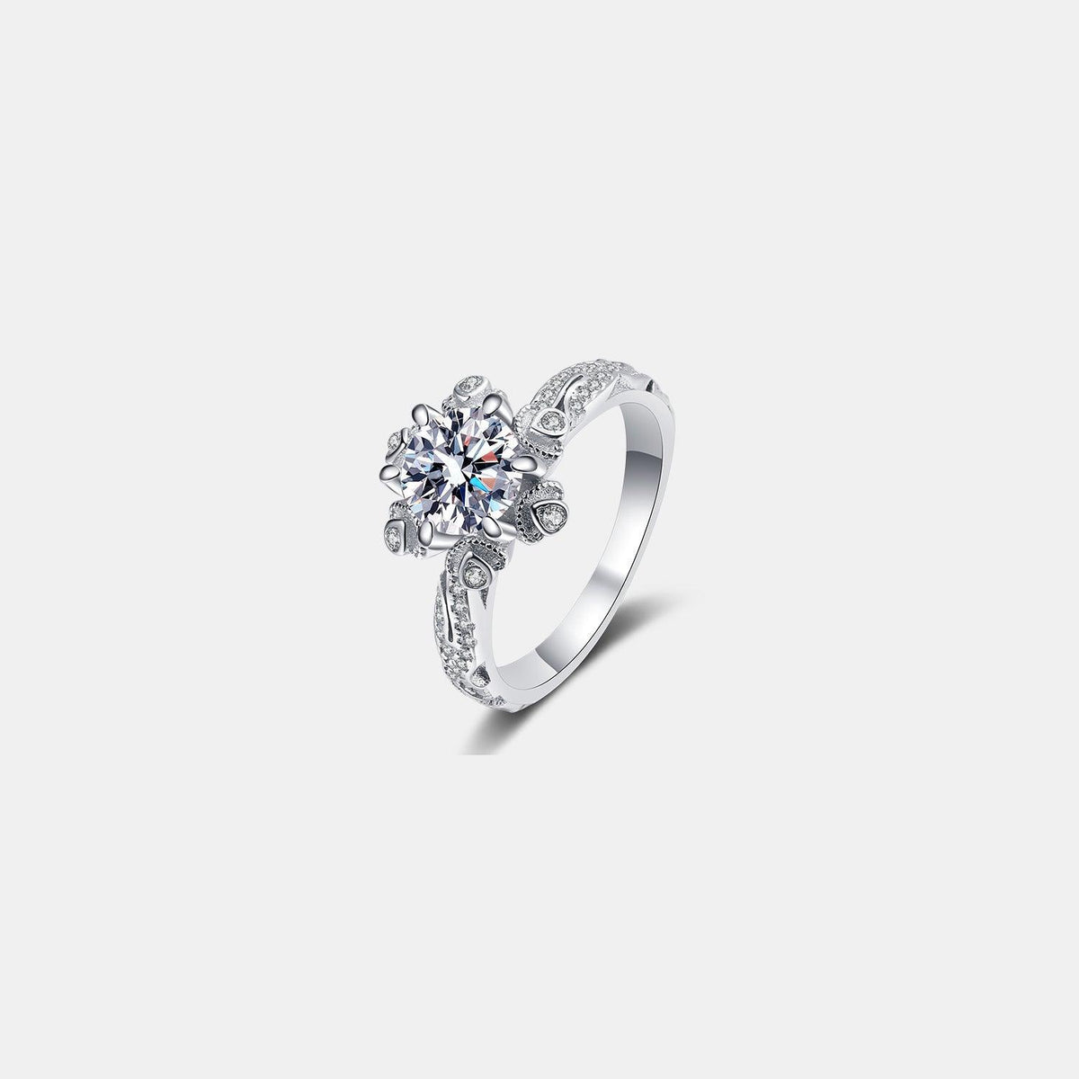 1 Carat Moissanite 925 Sterling Silver Ring - 808Lush