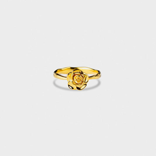 Rose Shape 18K Gold-Plated Ring - 808Lush