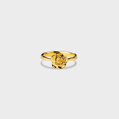 Rose Shape 18K Gold-Plated Ring - 808Lush