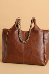 PU Leather Tote Bag - 808Lush