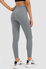 High Rise Yoga Leggings with Side Pocket - 808Lush