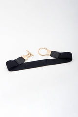 Circle Shape Buckle Zinc Alloy Buckle PU Leather Belt - 808Lush