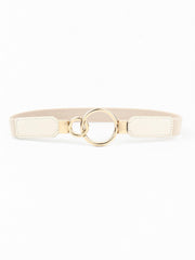 Double Ring Buckle Elastic PU Belt - 808Lush