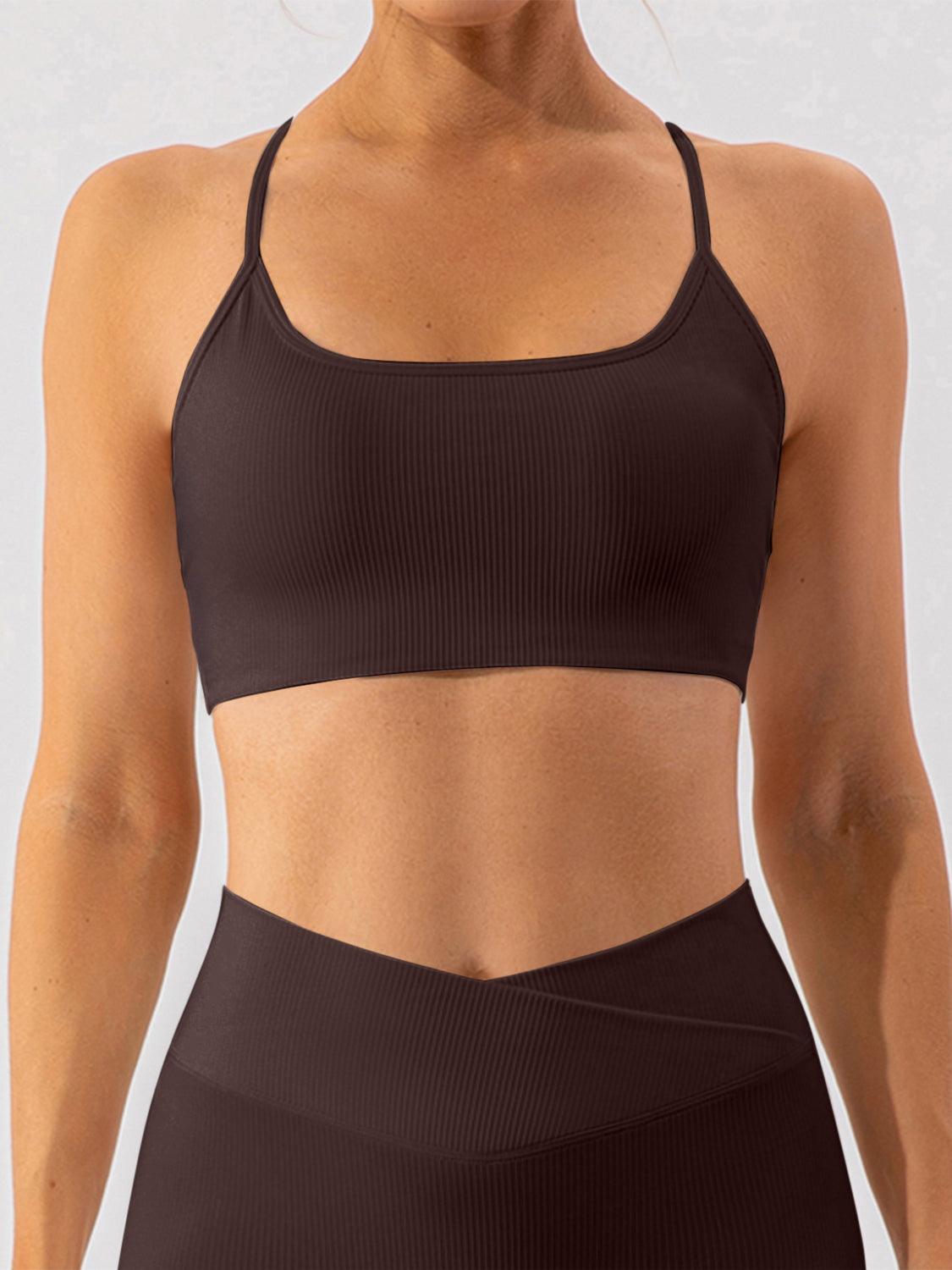 Spaghetti Strap Active Bra - 808Lush