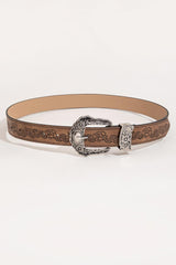 Floral PU Leather Belt - 808Lush