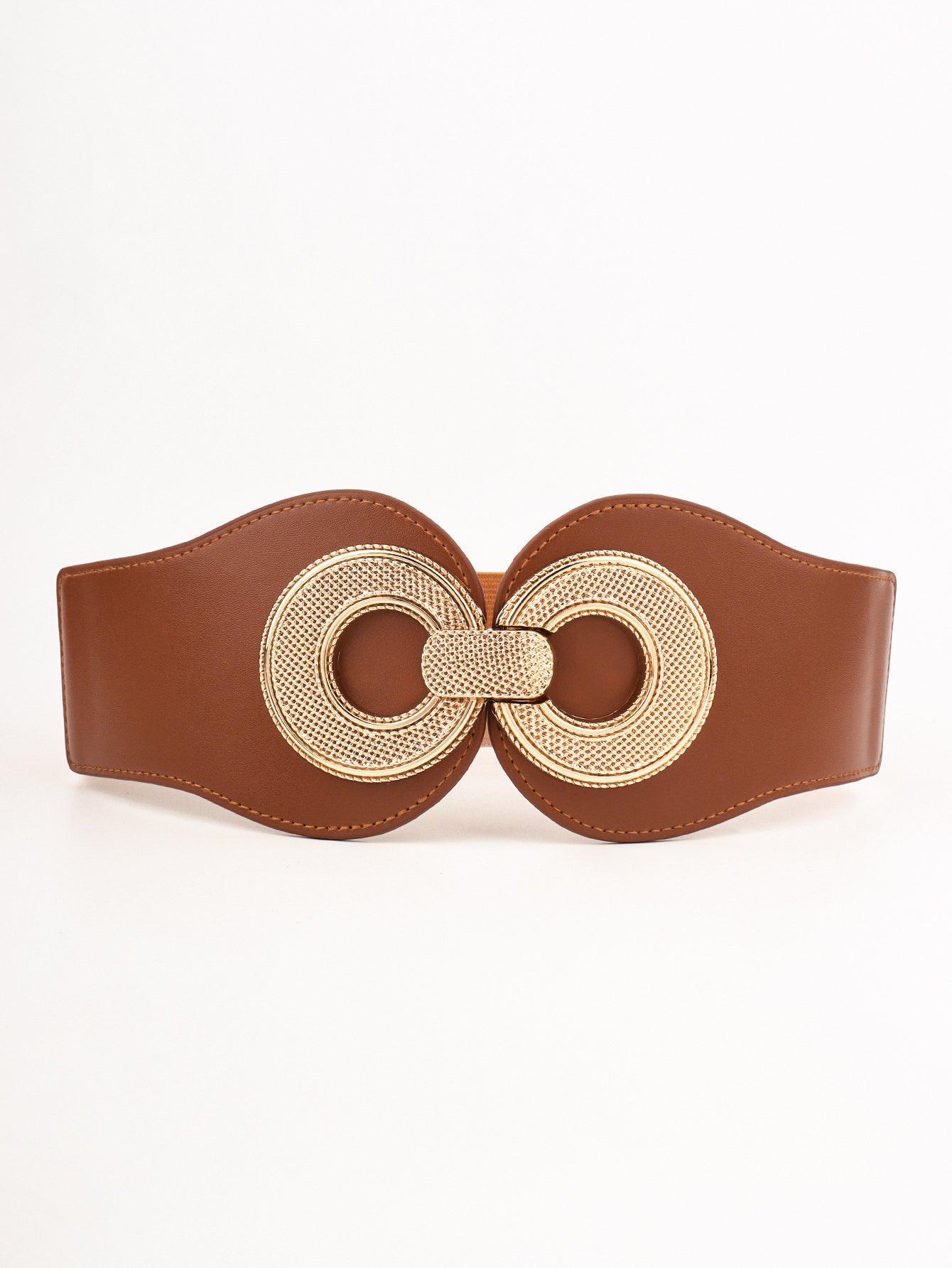 Alloy Buckle Elastic PU Belt - 808Lush