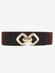 Geometric Buckle Elastic Wide Belt - 808Lush