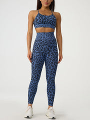 Leopard Crisscross Top and Leggings Active Set - 808Lush