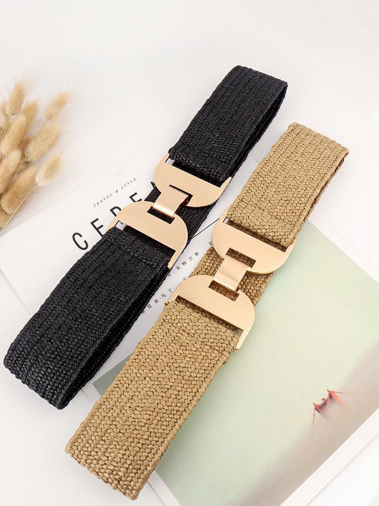 Alloy Buckle Elastic Belt - 808Lush