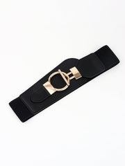 PU Elastic Wide Belt with Alloy Buckle - 808Lush