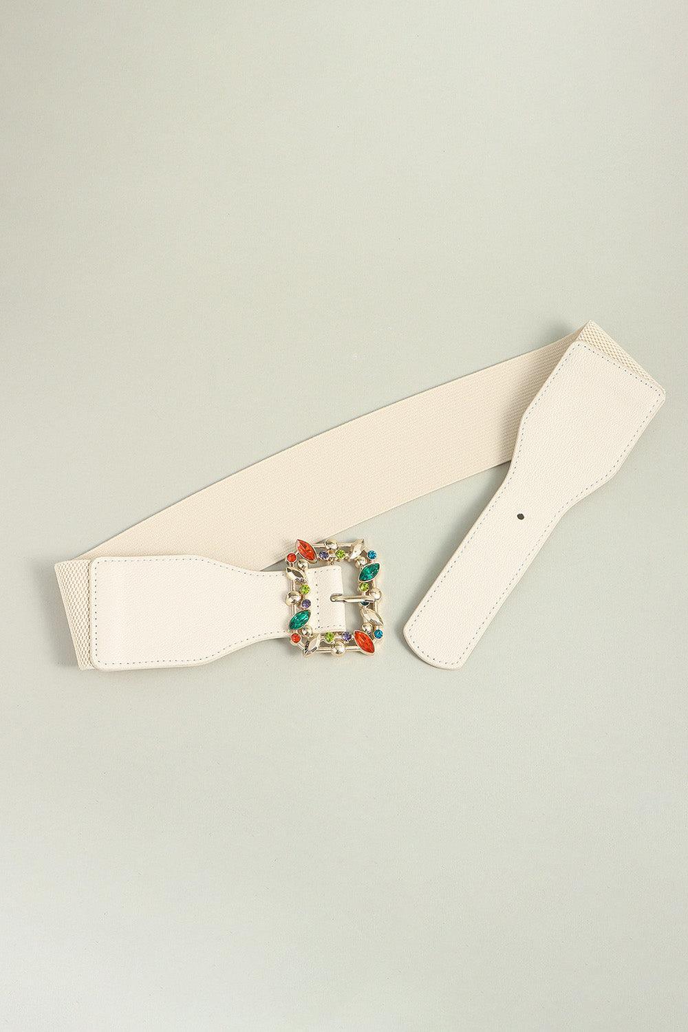 Multicolored Leaf Buckle Elastic Belt - 808Lush