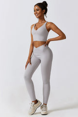 Crisscross Sports Bra and Leggings Set - 808Lush