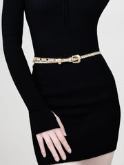 Rhinestone Metal Belt - 808Lush