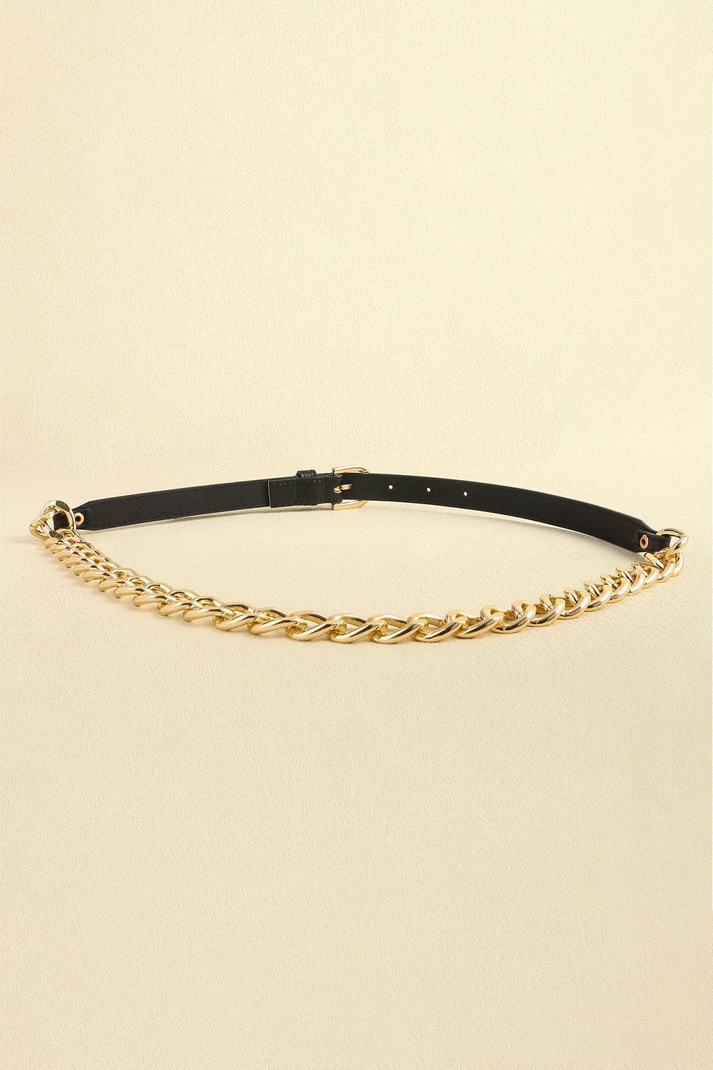 PU Leather Chain Belt - 808Lush