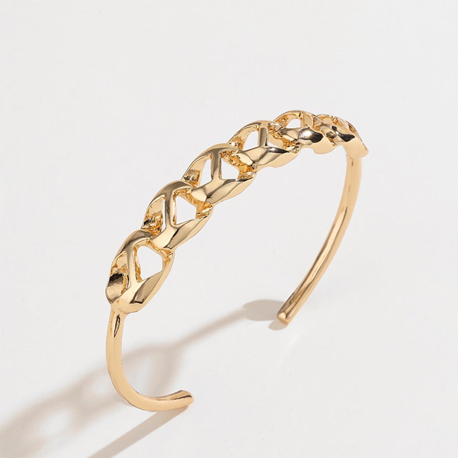 Gold-Plated Alloy Cuff Bracelet - 808Lush