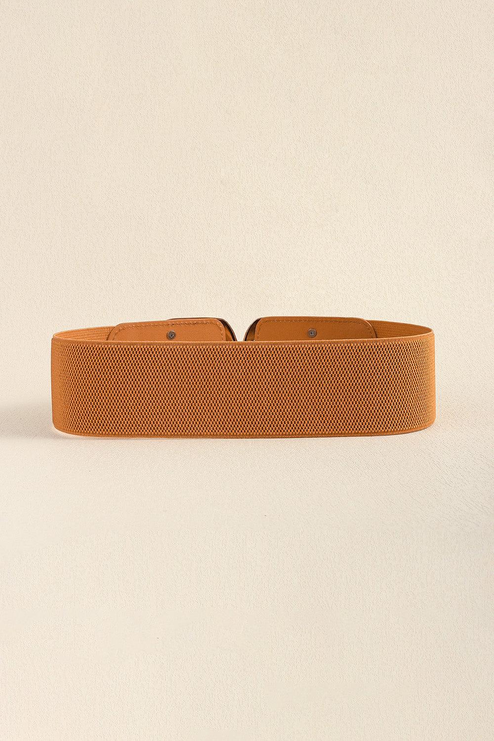 Zinc Alloy Buckle Elastic Wide Belt - 808Lush