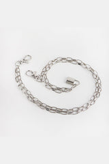 Double Layered Iron Chain Belt with Lock Charm - 808Lush