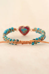 Handmade Heart Shape Natural Stone Bracelet - 808Lush