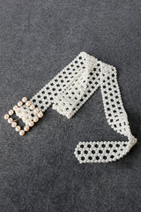 Alloy Buckle Pearl Belt - 808Lush