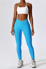 Slim Fit Wide Waistband Sports Leggings - 808Lush