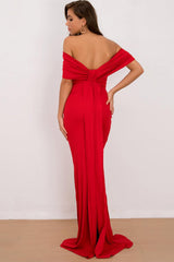 Off-Shoulder Floor Length Dress - 808Lush