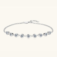 Inlaid Moissanite 925 Sterling Silver Bracelet - 808Lush