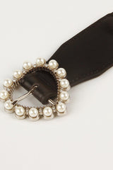 Pearl Heart Buckle Elastic Belt - 808Lush