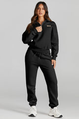 Quarter Zip Top and Drawstring Pants Active Set - 808Lush