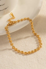 Heart Chain Lobster Clasp Bracelet - 808Lush