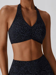 Halter Neck Sleeveless Sports Bra - 808Lush