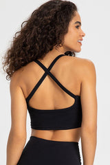 Crisscross Back V-Neck Sports Bra - 808Lush