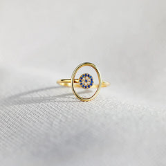 925 Sterling Silver Evil Eye Ring