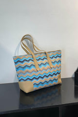 Chevron Straw Tote Bag - 808Lush