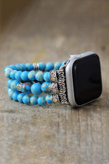 Synthetic Imperial Jasper Beaded Watchband Bracelet - 808Lush