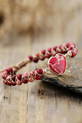 Handmade Heart Shape Natural Stone Bracelet - 808Lush