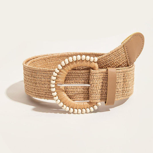 Bead Buckle Woven Belt - 808Lush