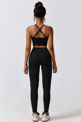 Crisscross Sports Bra and Leggings Set - 808Lush