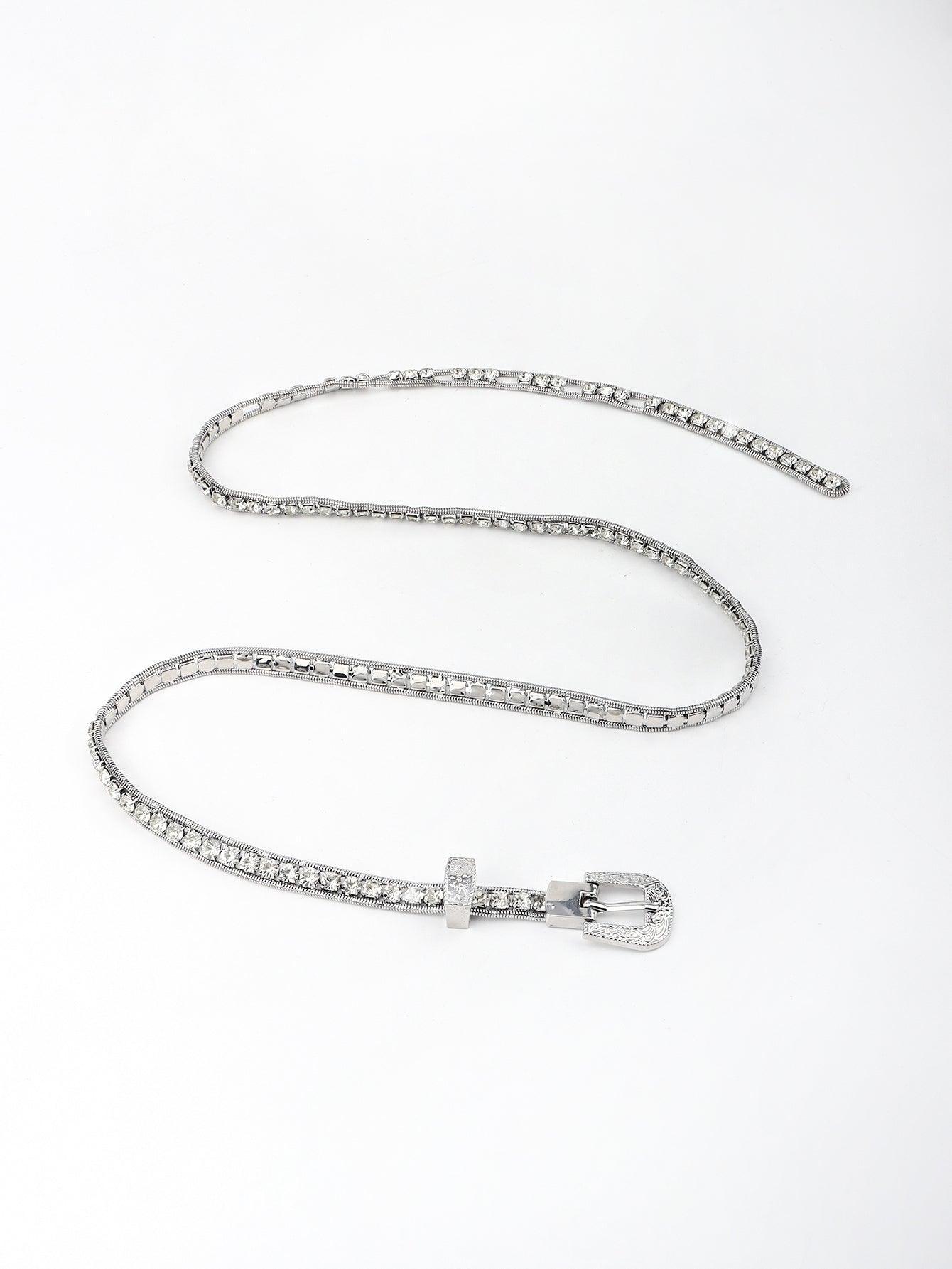 Rhinestone Metal Belt - 808Lush