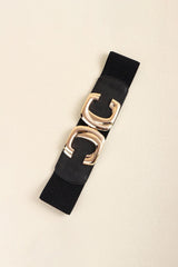 Zinc Alloy Buckle Elastic Wide Belt - 808Lush