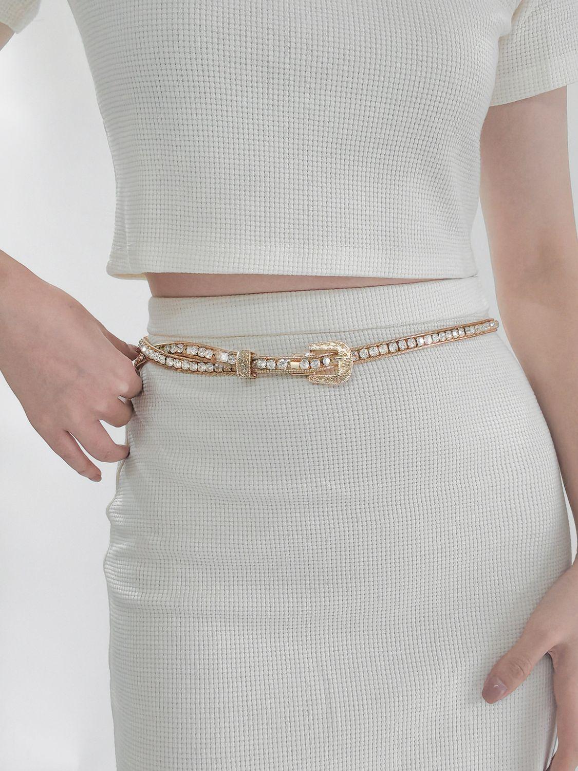 Rhinestone Metal Belt - 808Lush